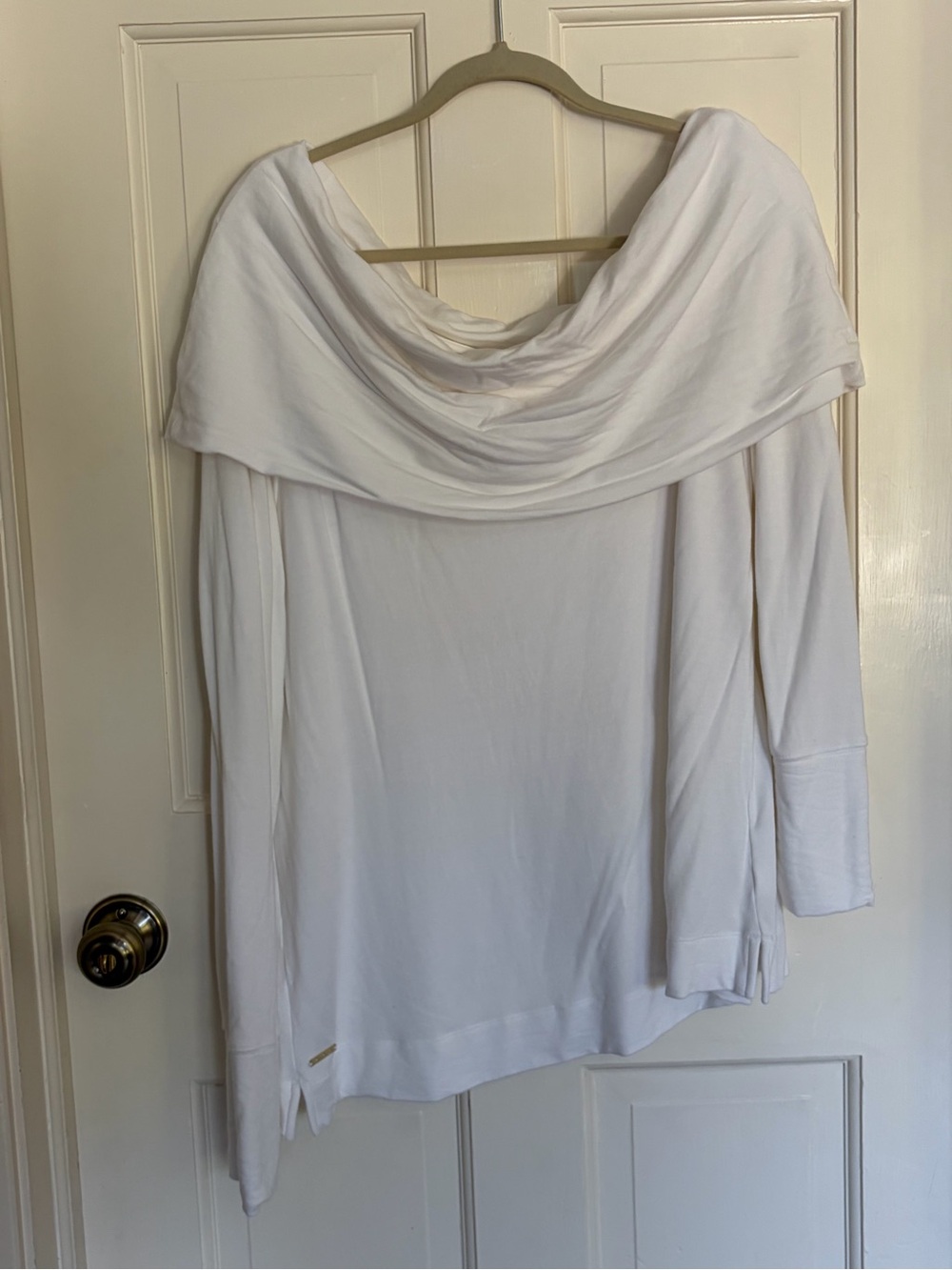 Lilly Pulitzer White Draped Off-Shoulder Sweatshirt